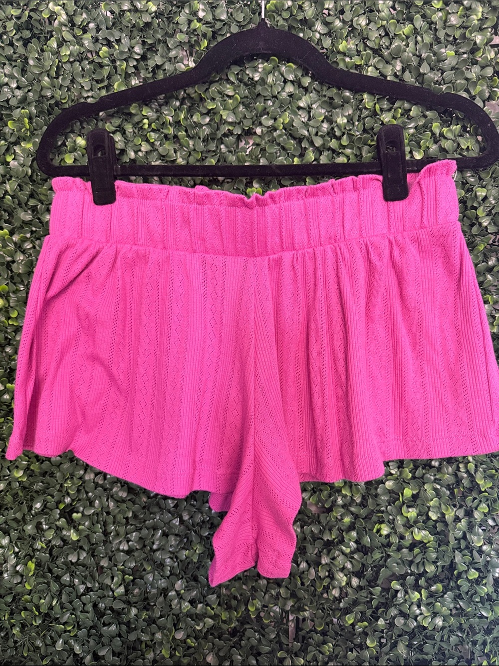 Honeydew Bright Pink High-Waist Knit Shorts